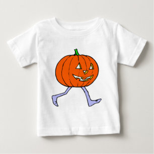 Camiseta Para Bebê Abóbora Assustadora
