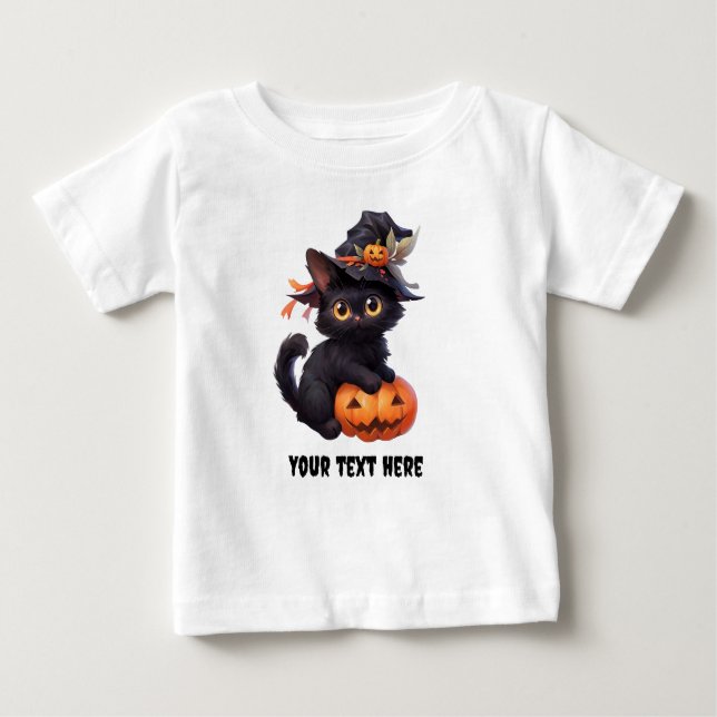 Camiseta Para Bebê Abóbora-de-bruxa-do-halloween (Frente)