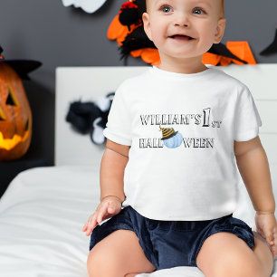 Camiseta Para Bebê Abóbora de Halloween de 1rua Personalizada