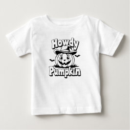 Camiseta Para Bebê Abóbora de Halloween: Oi Abóbora Divertida