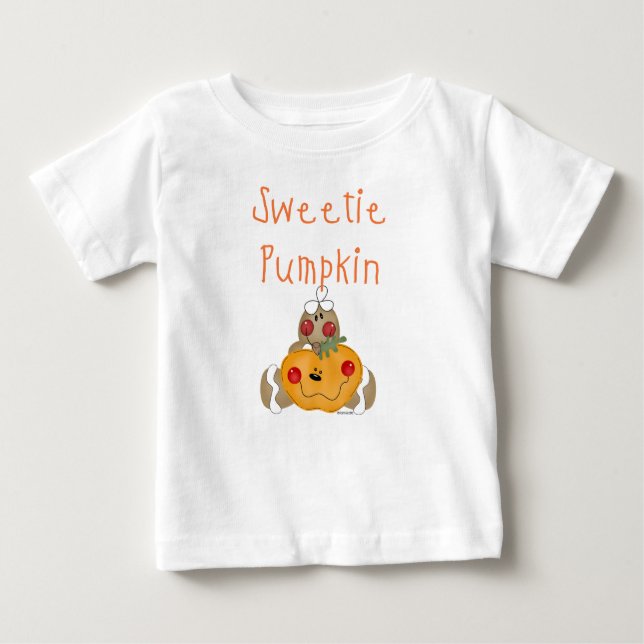 Camiseta Para Bebê Abóbora do docinho (Frente)