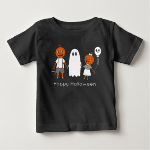 Camiseta Para Bebê Abóbora Meninos No Halloween