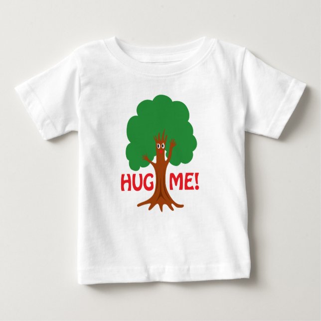 Camiseta Para Bebê Abraça-Me!Hugger Árvore (Frente)