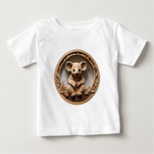 Camiseta Para Bebê Abraçador de Árvores Australiano: Urso Koala Impre