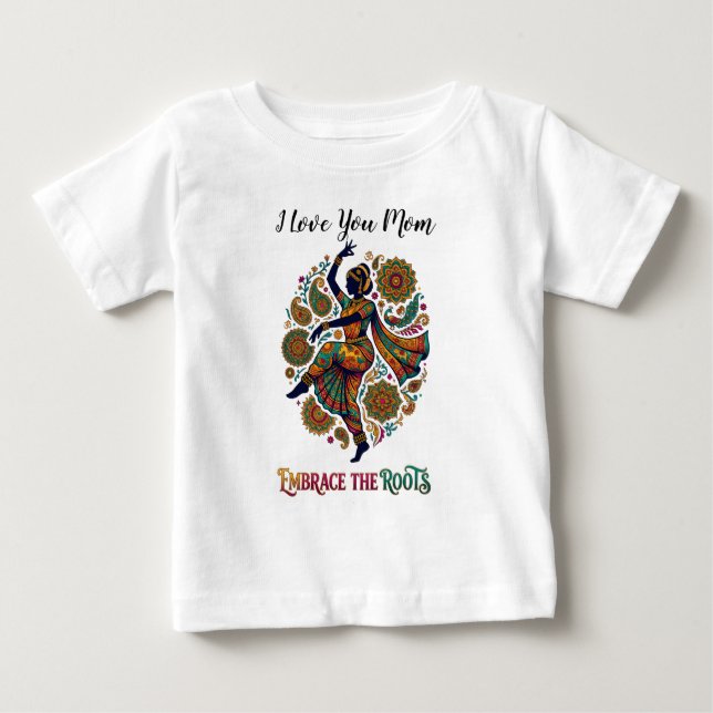 Camiseta Para Bebê Abraçar a Dança das Raízes (Frente)