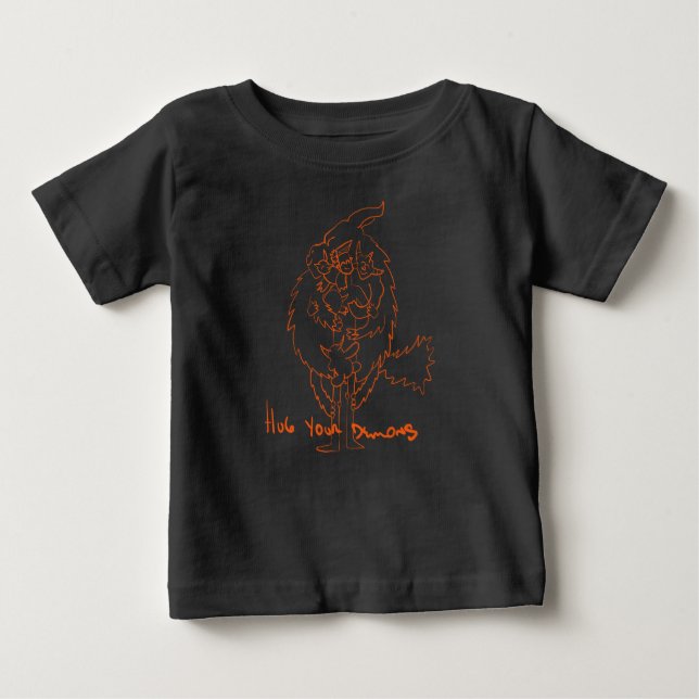 Camiseta Para Bebê Abrace seus Demônios (Frente)