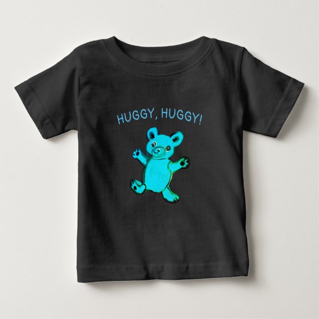 Camiseta Para Bebê abraço, abraço, ursinho (Frente)