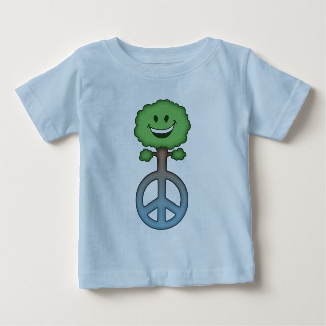 Camiseta Para Bebê abraço-árvore-paz-T (Frente)