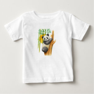 Camiseta Para Bebê Abraço de Panda