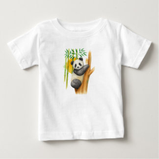 Camiseta Para Bebê Abraço de Panda