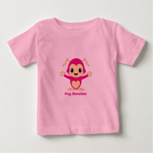 Camiseta Para Bebê Abraço Monsters®