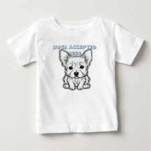 Camiseta Para Bebê Abraços aceitos aqui