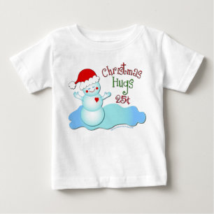 Camiseta Para Bebê Abraços de Natal