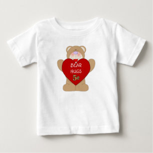 Camiseta Para Bebê Abraços de urso 5 t-shirt da criança dos centavo