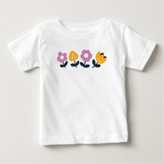 Camiseta Para Bebê Abraços e Narizes Molhados de abril - Parte Floral