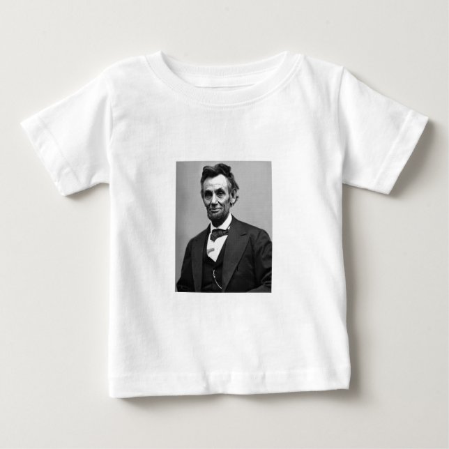 Camiseta Para Bebê Abraham Lincoln (Frente)