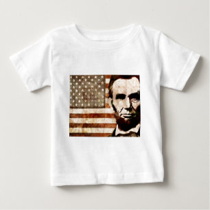 Camiseta Para Bebê Abraham Lincoln