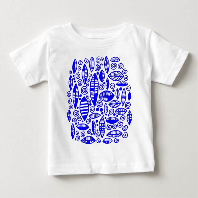 Camiseta Para Bebê Abstrato 100813 - Azul (Frente)