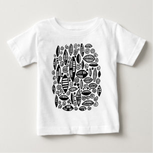 Camiseta Para Bebê Abstrato 100813 - Preto
