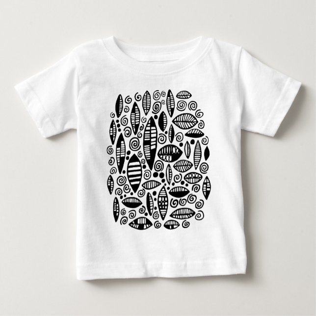 Camiseta Para Bebê Abstrato 100813 - Preto (Frente)