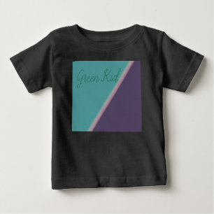 Camiseta Para Bebê Abstrato Art Turquoise Roxo