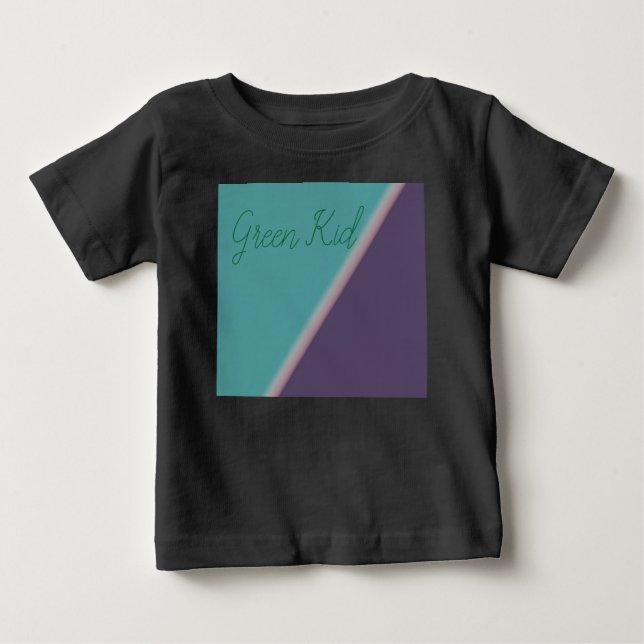 Camiseta Para Bebê Abstrato Art Turquoise Roxo (Frente)