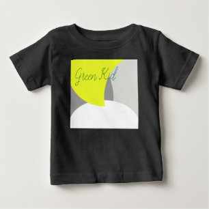 Camiseta Para Bebê Abstrato Art Yellow Cinza White