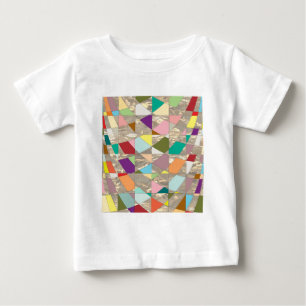 Camiseta Para Bebê Abstrato Cores Douradas