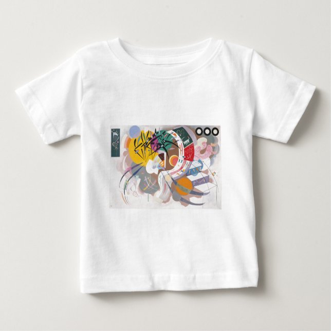 Camiseta Para Bebê Abstrato da curva dominante de Kandinsky (Frente)
