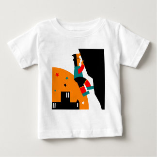 Camiseta Para Bebê Abstrato da escalada