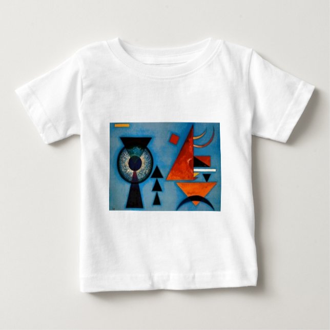Camiseta Para Bebê Abstrato de Duro de Soft Kandinsky (Frente)