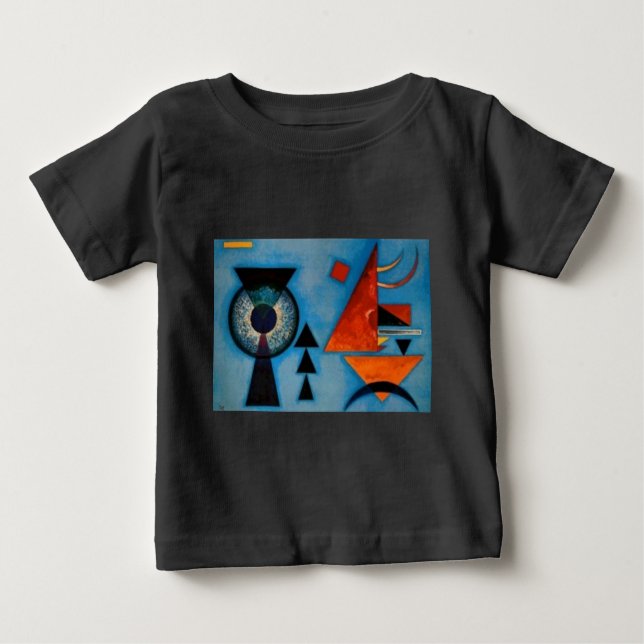 Camiseta Para Bebê Abstrato de Duro de Soft Kandinsky (Frente)