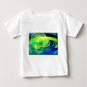 Camiseta Para Bebê Abstrato de Paisagem Neon Alienígena