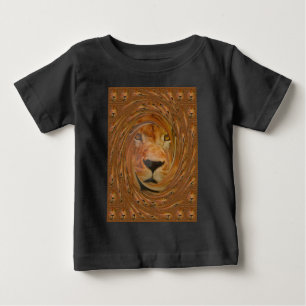 Camiseta Para Bebê Abstrato Lion Safari Art Impressão