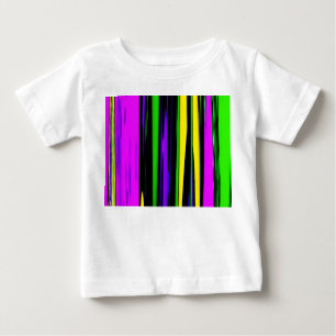 Camiseta Para Bebê Abstrato Mardi Gras Stripes