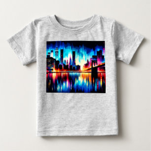 Camiseta Para Bebê Abstrato Nova Iorque 1103