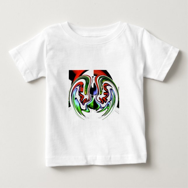Camiseta Para Bebê Abstrato Profile Art Impressão (Frente)
