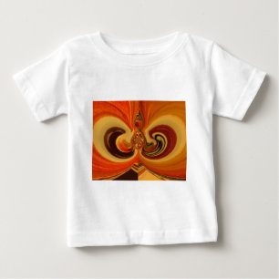 Camiseta Para Bebê Abstrato, rodopia com o Teardrop Center Art Impres