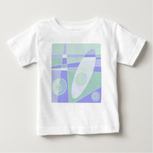 Camiseta Para Bebê Abstrato Surfing Pastel Purple Green