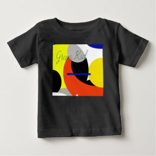 Camiseta Para Bebê Abstrato Vermelho Amarelo