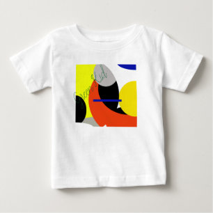 Camiseta Para Bebê Abstrato Vermelho Amarelo