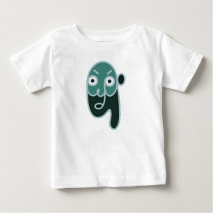 Camiseta Para Bebê Abstrato Zombie Face