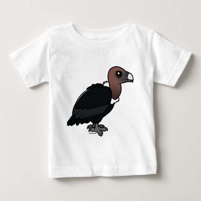 Camiseta Para Bebê Abutre de boia branca (Frente)