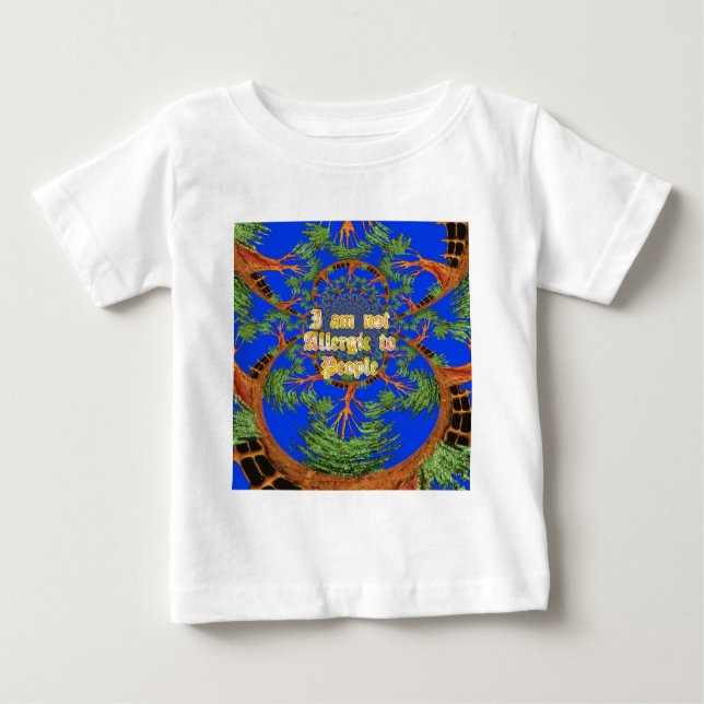 Camiseta Para Bebê Acacia Alchemy: Eu não sou alérgico à arte Pessoas (Frente)