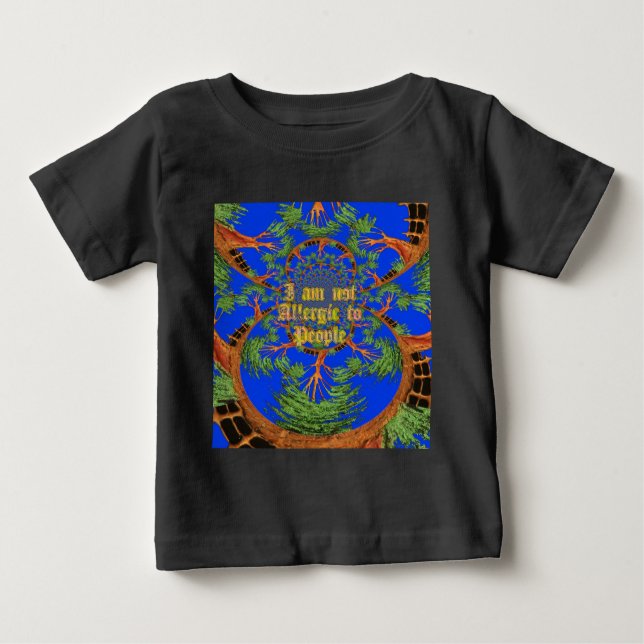 Camiseta Para Bebê Acacia Alchemy: Eu não sou alérgico à arte Pessoas (Frente)
