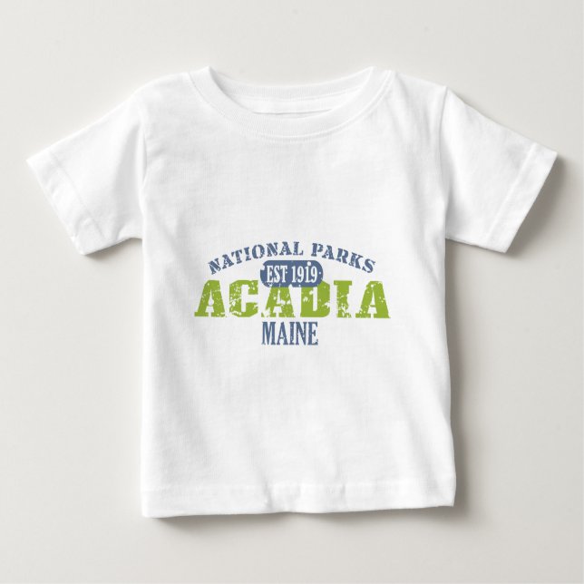 Camiseta Para Bebê Acadia National Park USA (Frente)