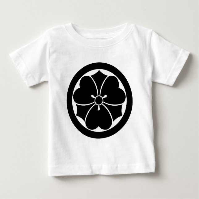 Camiseta Para Bebê Açafrão-da-terra com espadas em círculo (Frente)
