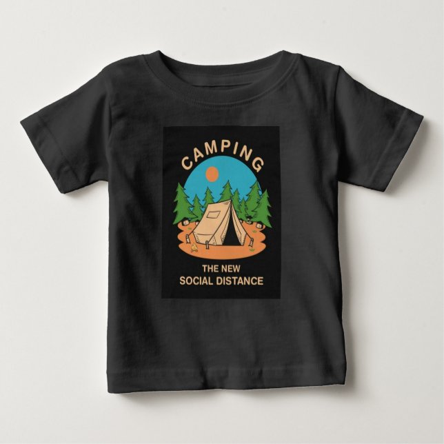 Camiseta Para Bebê Acampamento (Frente)