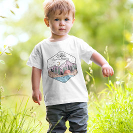 Camiseta Para Bebê Acampamento da família bonita