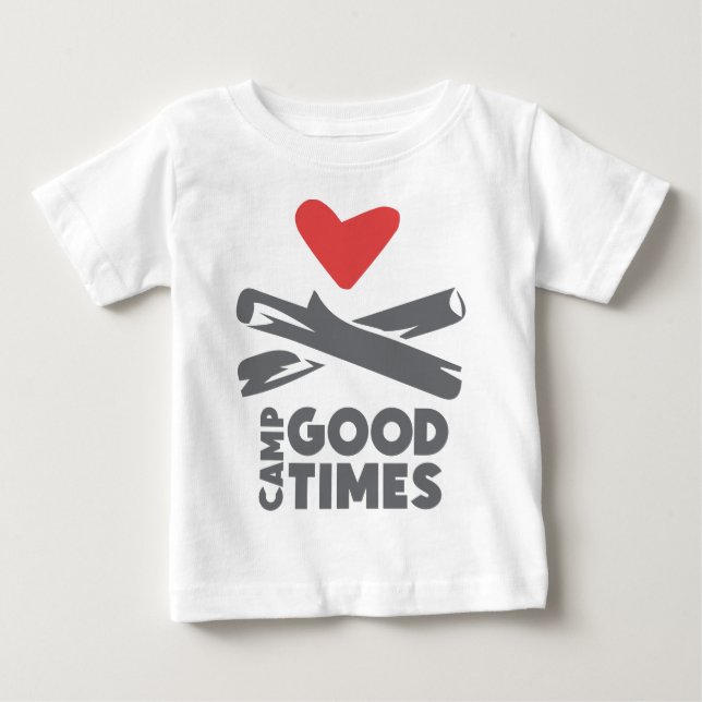 Camiseta Para Bebê Acampamento Goodtimes (Frente)